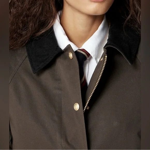 J.Crew Long Trench Coat Barn Jacket - Picture 4 of 7